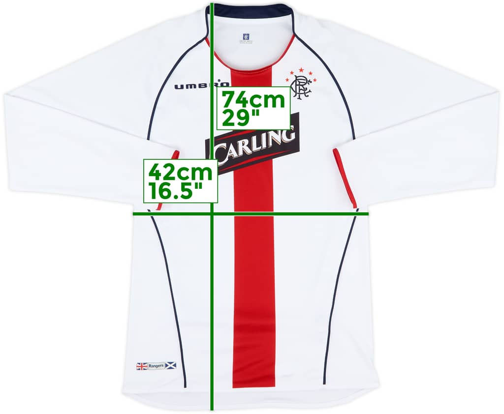 2005-06 Rangers Away L/S Shirt - 8/10 - (M.Boys)