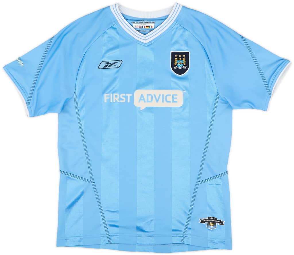 2003-04 Manchester City Home Shirt - 7/10 - (XL.Boys)