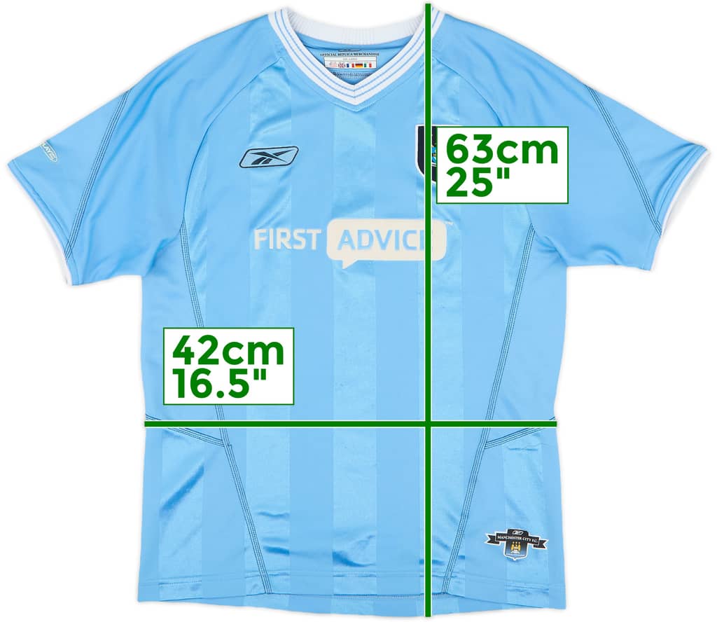 2003-04 Manchester City Home Shirt - 7/10 - (XL.Boys)