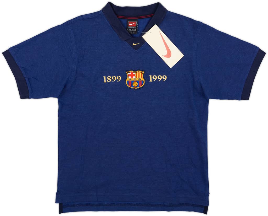 1999-00 Barcelona Nike Centenary Polo Shirt (L.Boys)