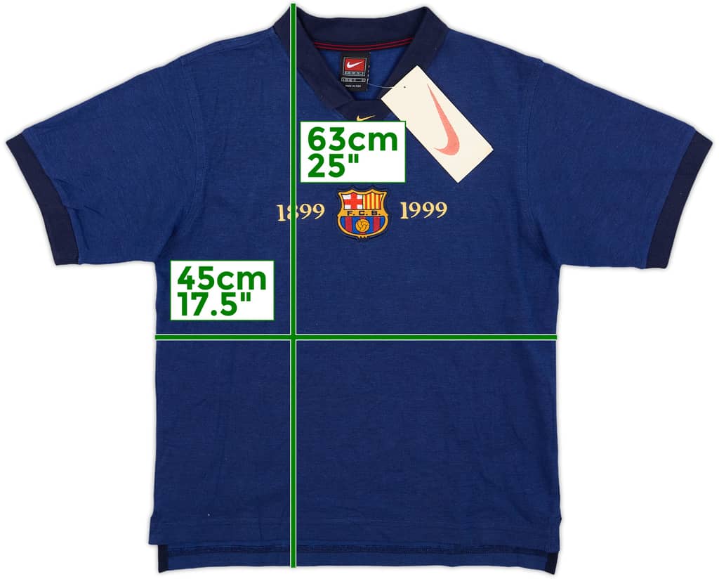 1999-00 Barcelona Nike Centenary Polo Shirt (L.Boys)