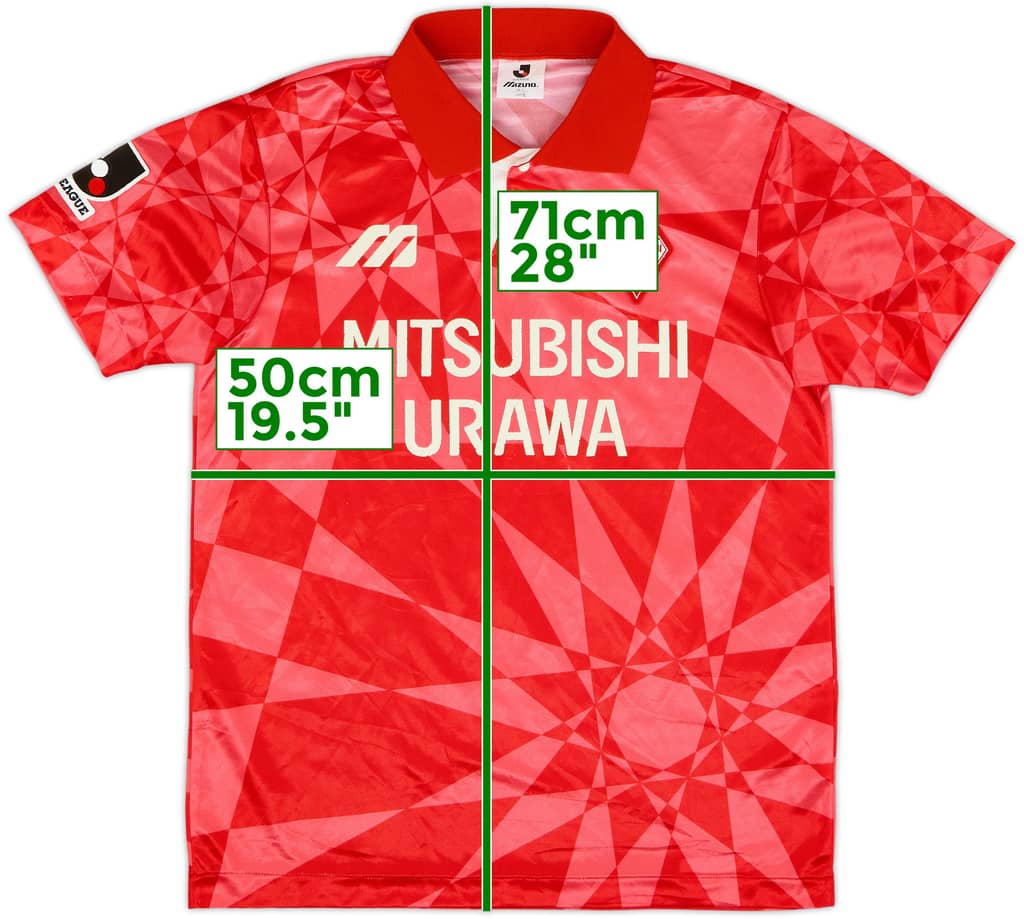 1993-94 Urawa Red Diamonds Home Shirt - 7/10 - (M/L)