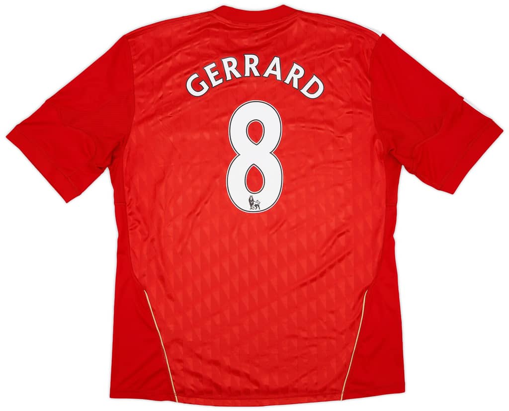 2010-12 Liverpool Home Shirt Gerrard #8 - 8/10 - (S)