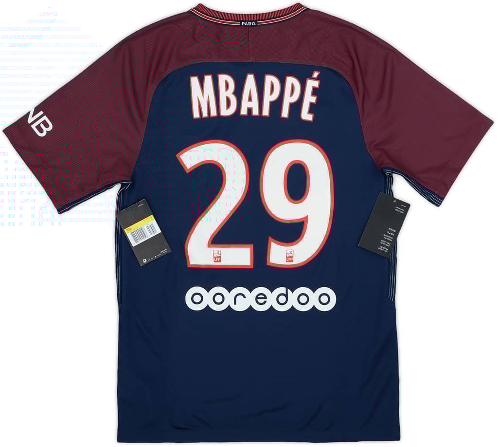 2017-18 Paris Saint-Germain Home Shirt Mbappe #29 (S)