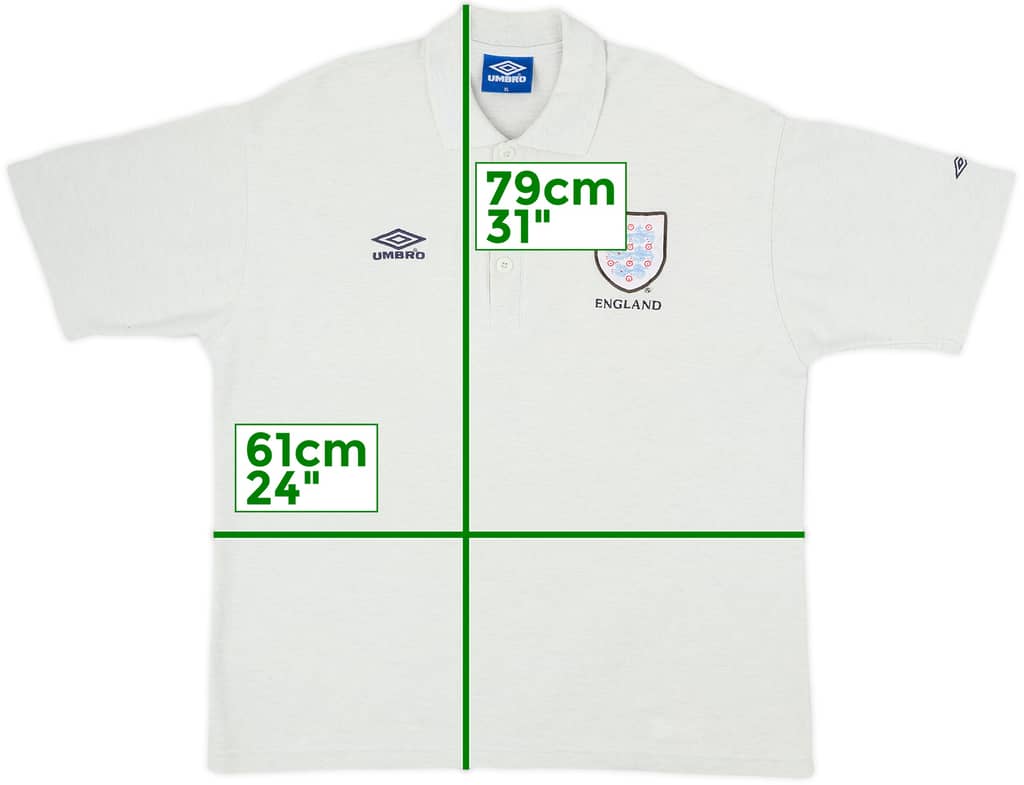 1998-00 England Umbro Polo Shirt - 6/10 - (XL)