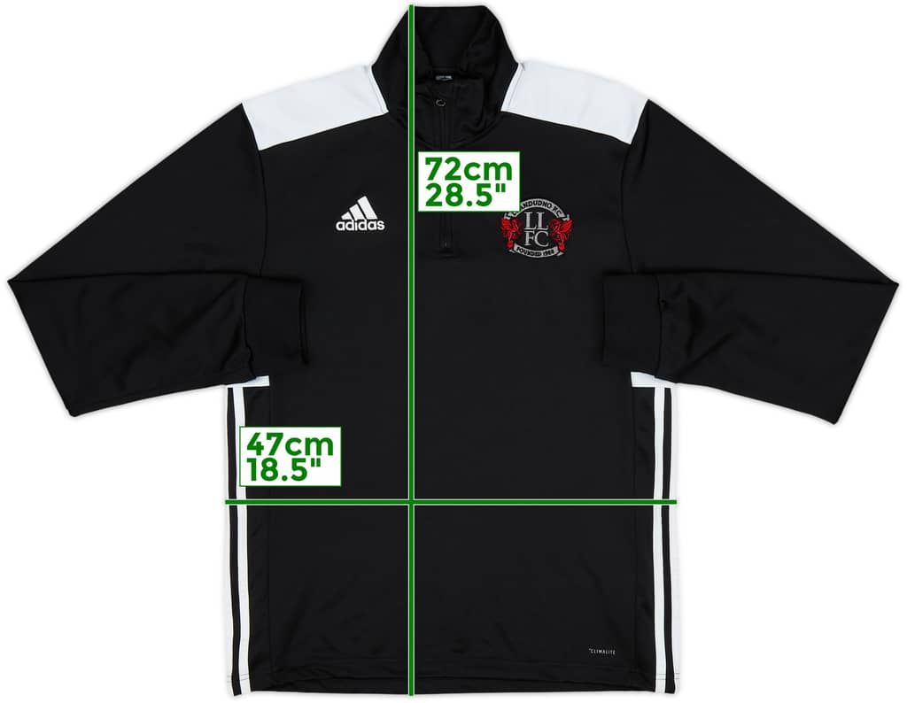 2018-19 Llandudno FC adidas 1/4 Zip Drill Top - 10/10 - (S)