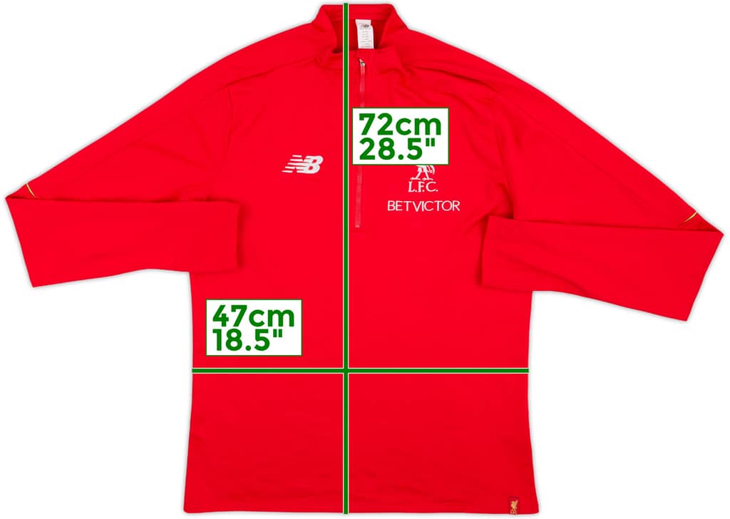 2016-17 Liverpool New Balance 1/4 Zip Training Top - 8/10 - (M)