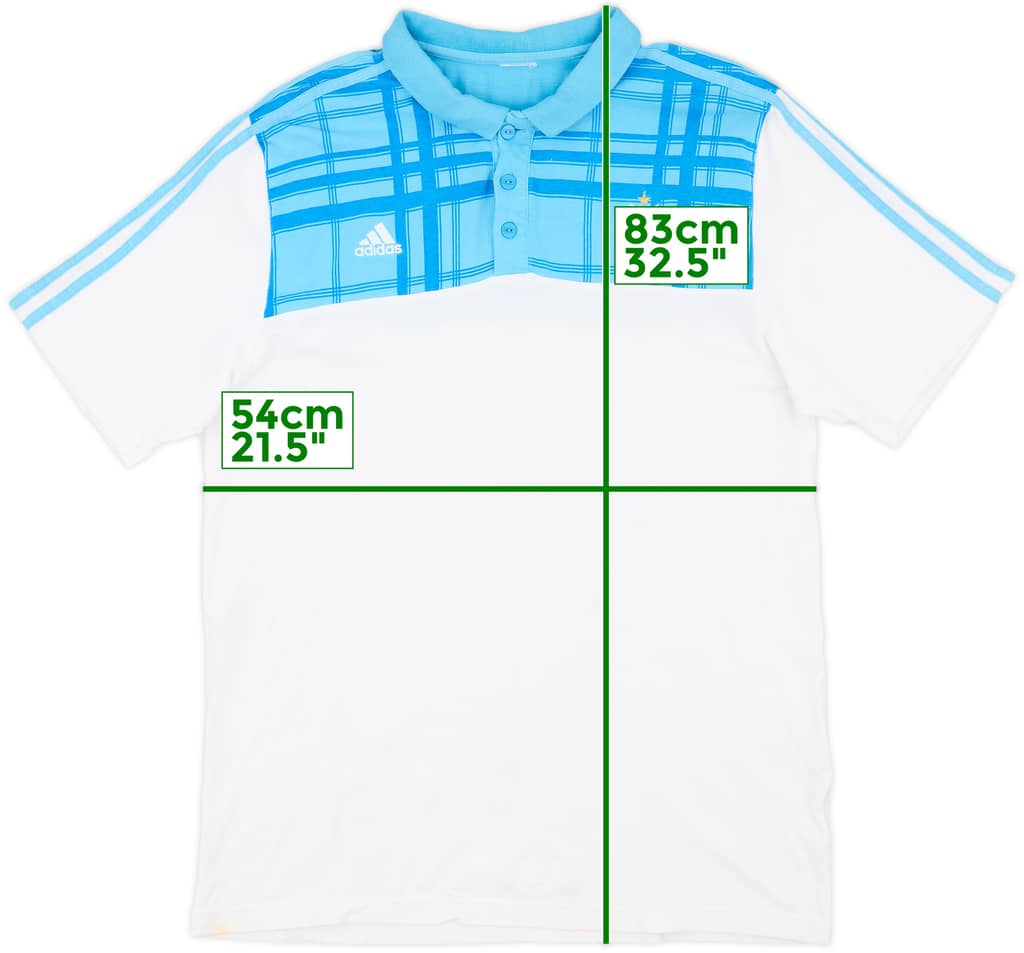 2010-11 Olympique Marseille adidas Polo Shirt - 7/10 - (L)