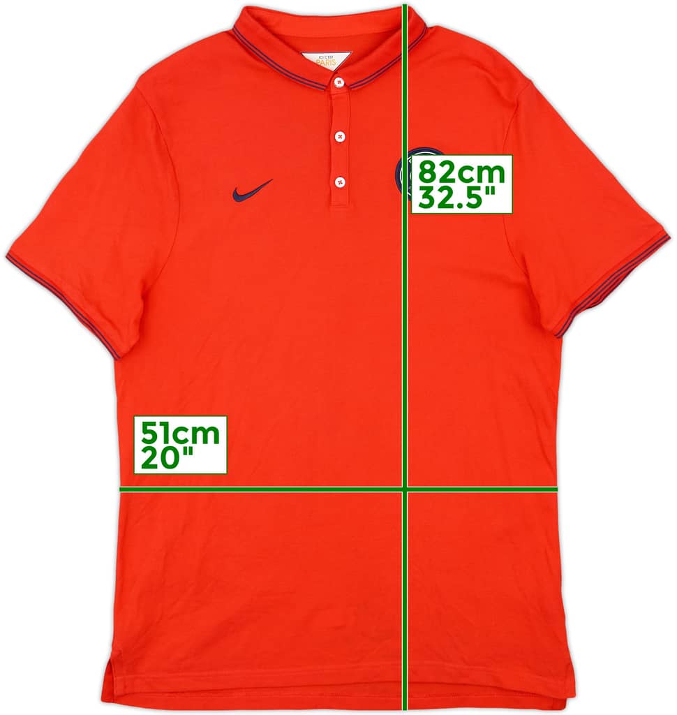 2015-16 Paris Saint-Germain Nike Polo Shirt - 8/10 - (XL)