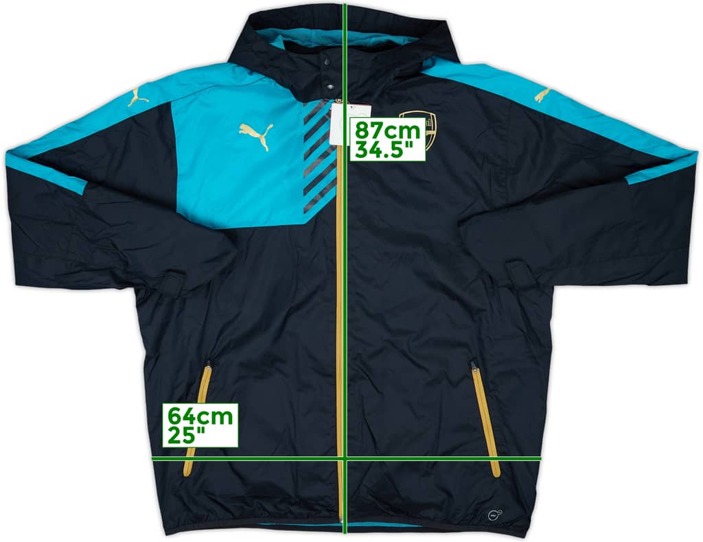 2015-16 Arsenal Puma Hooded Rain Jacket (XXL)