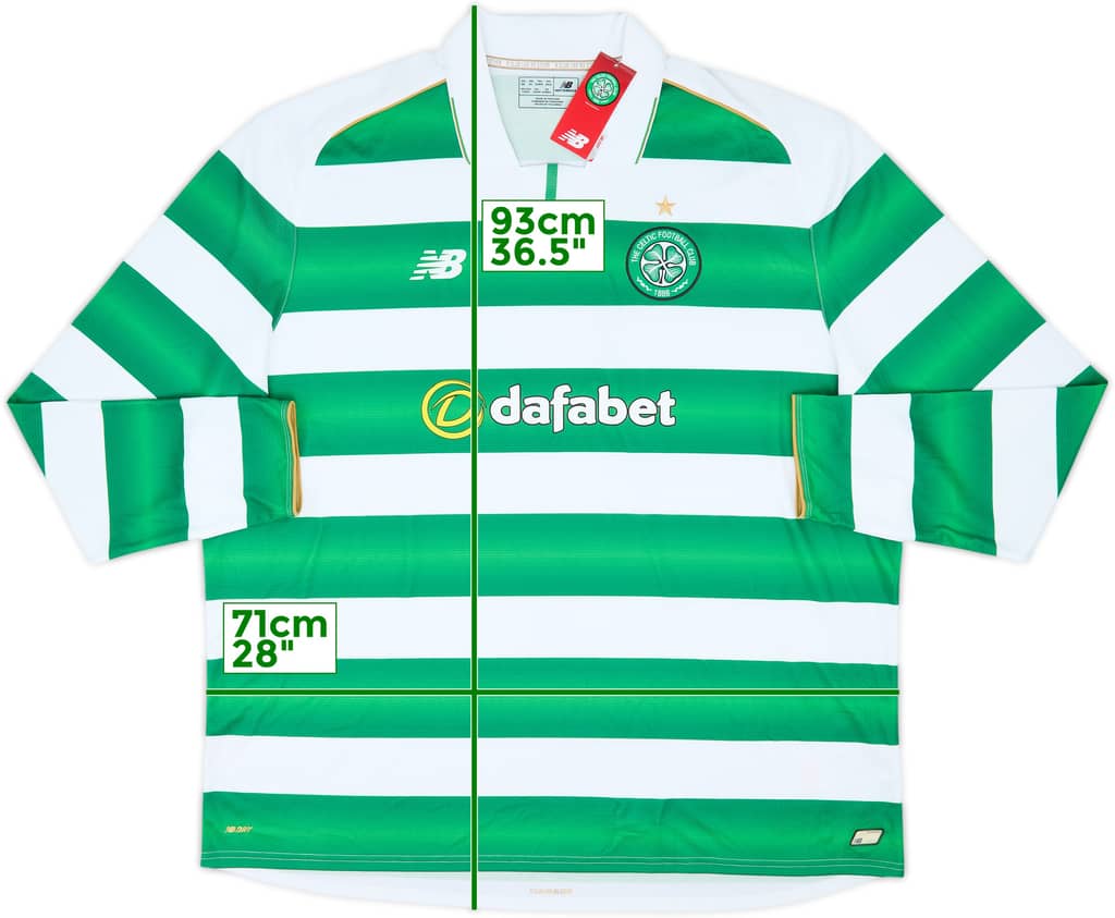 2016-17 Celtic Home L/S Shirt (3XL)