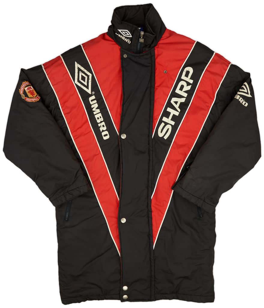 1992-93 Manchester United Umbro Padded Bench Coat - 7/10 - (S)