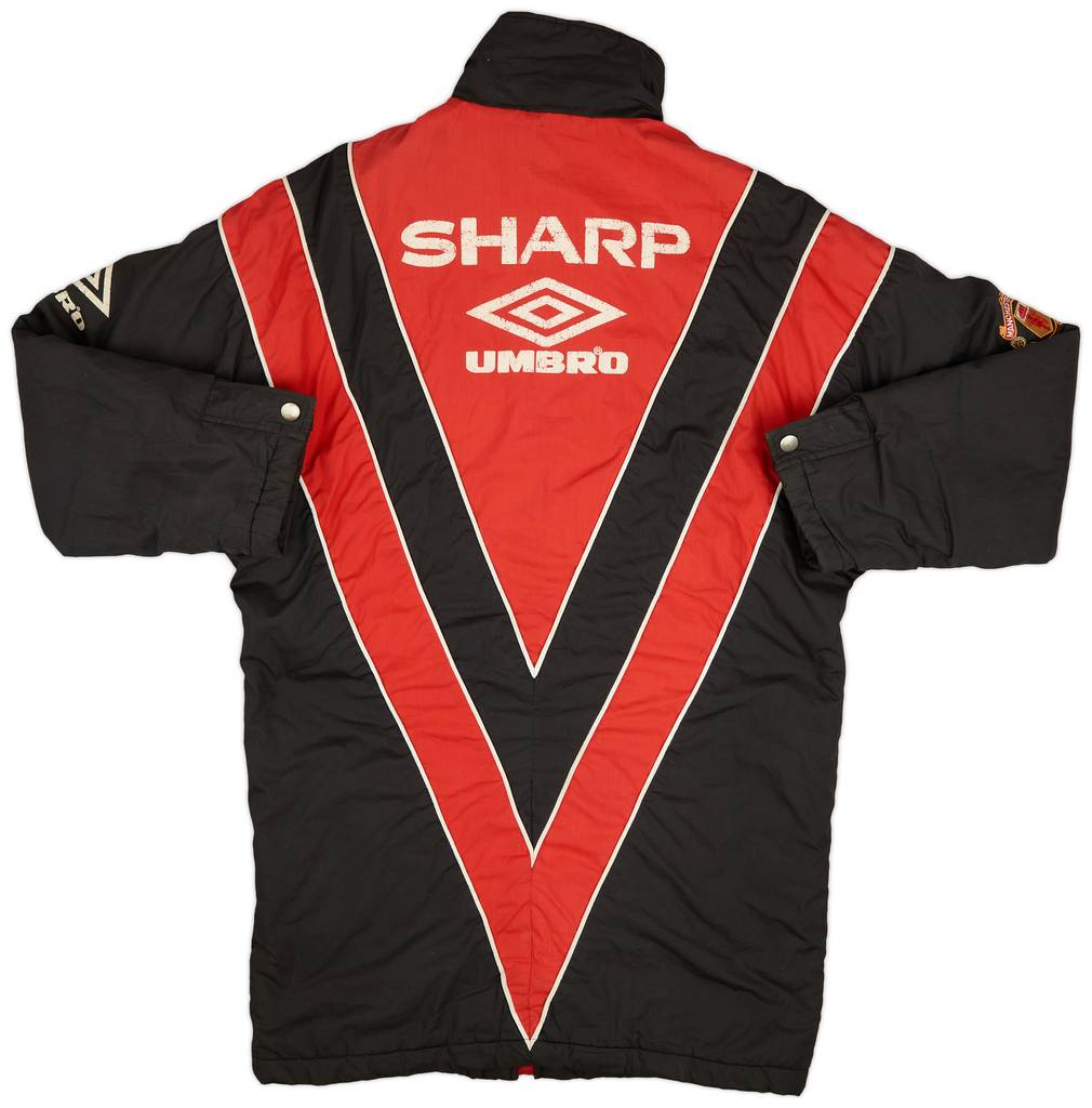 1992-93 Manchester United Umbro Padded Bench Coat - 7/10 - (S)