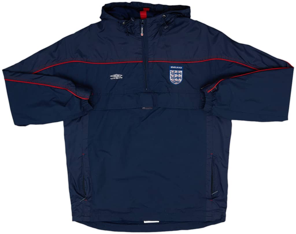 2002-04 England Umbro 1/2 Zip Rain Jacket - 8/10 - (M)