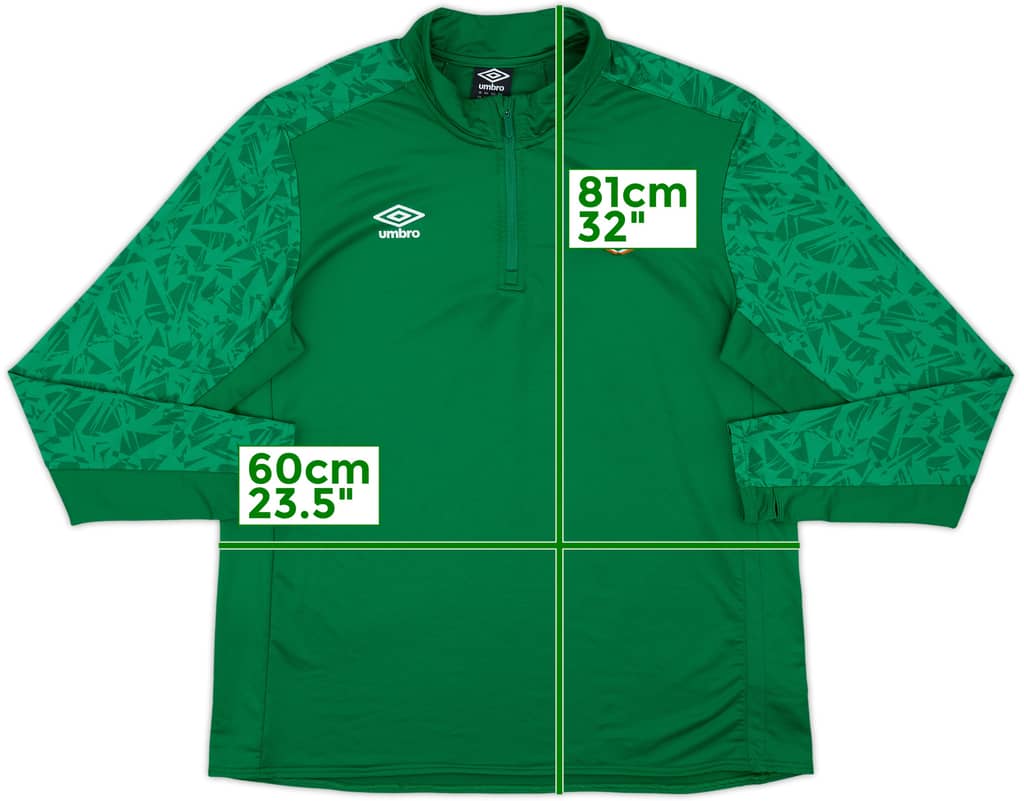 2020-21 Ireland Umbro 1/4 Zip Drill Top - 8/10 - (XXL)