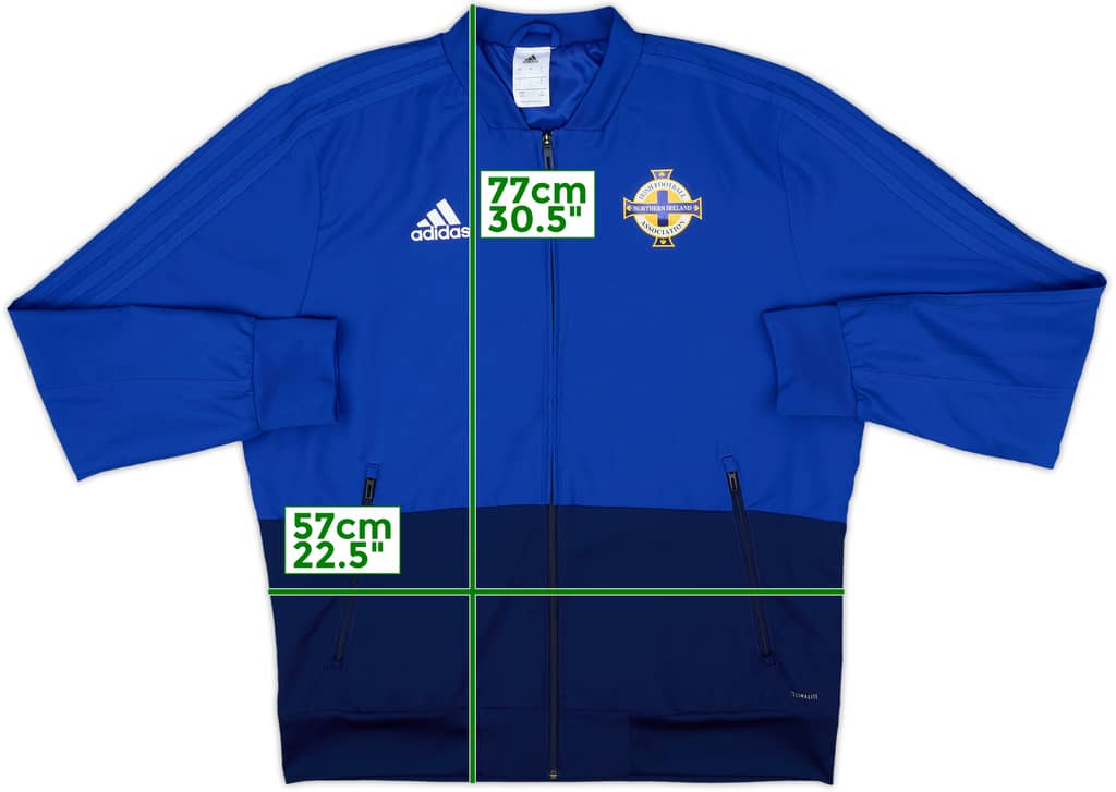 2017-18 Northern Ireland adidas Track Jacket - 8/10 - (L)