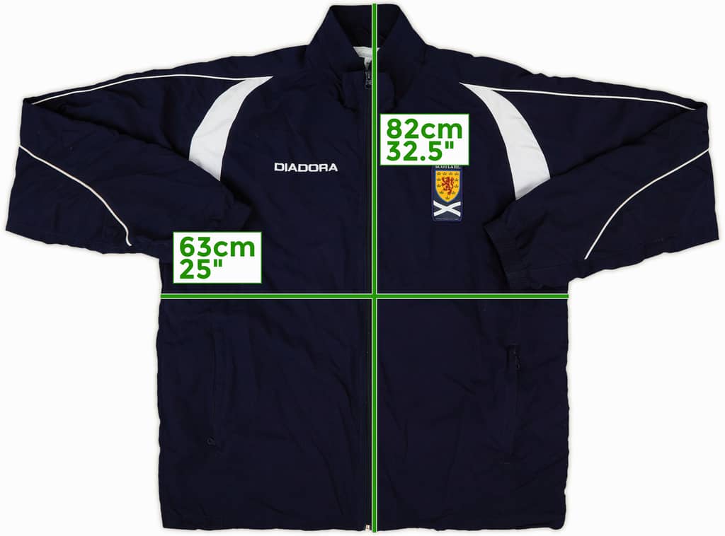 2004-06 Scotland Diadora Track Jacket - 8/10 - (XL)