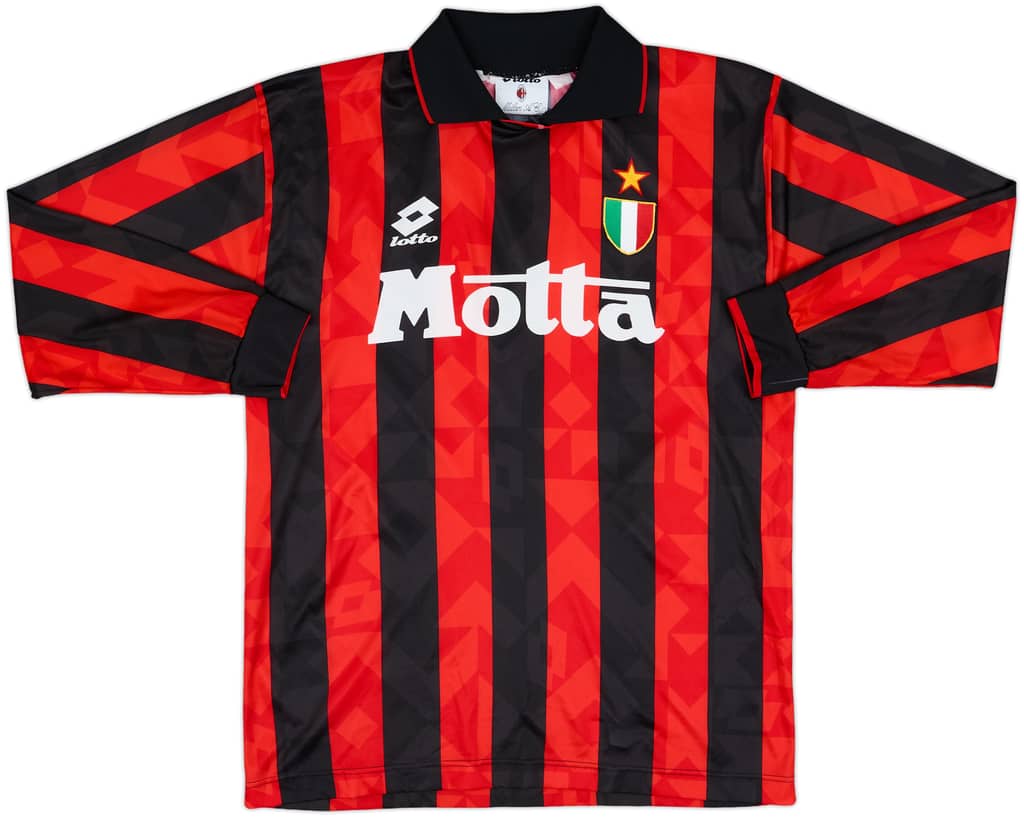1993-94 AC Milan Home L/S Shirt - 5/10 - (L)