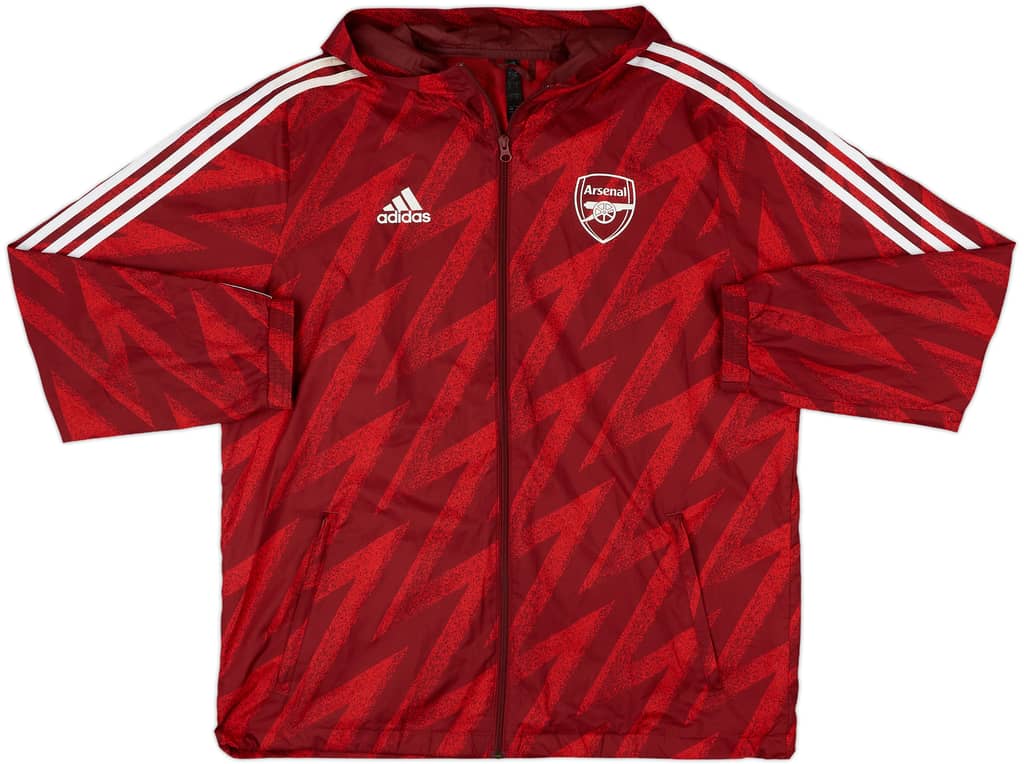 2021-22 Arsenal adidas Hooded Rain Jacket - 7/10 - (L)