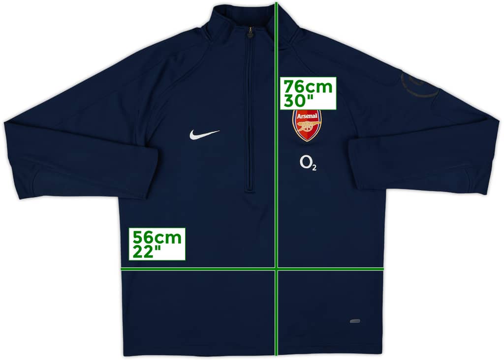 2005-06 Arsenal Nike 1/2 Zip Drill Top - 6/10 - (XL)