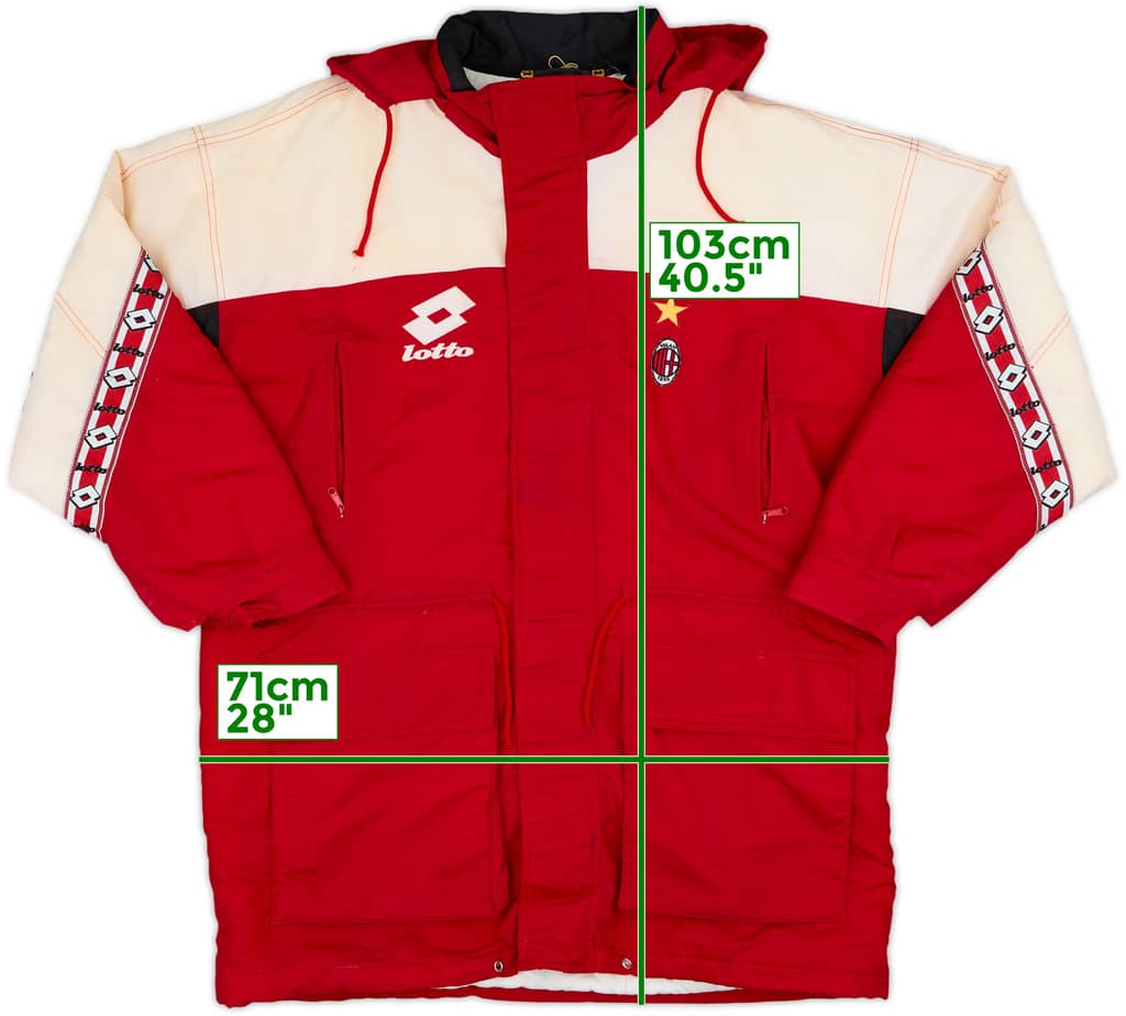 1993-95 AC Milan Lotto Padded Bench Coat - 6/10 - (XXL)