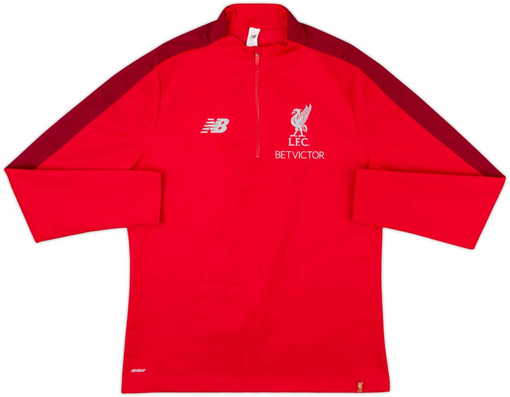 2018-19 Liverpool New Balance 1/4 Zip Drill Top - 8/10 - (M)