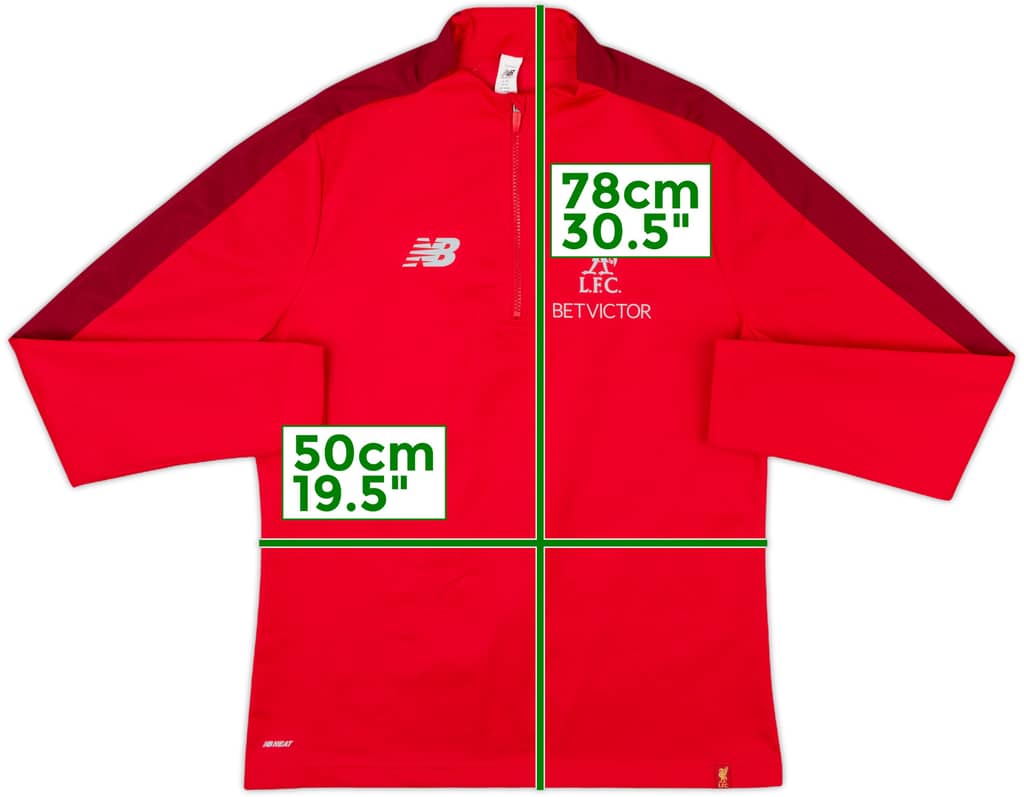 2018-19 Liverpool New Balance 1/4 Zip Drill Top - 8/10 - (M)