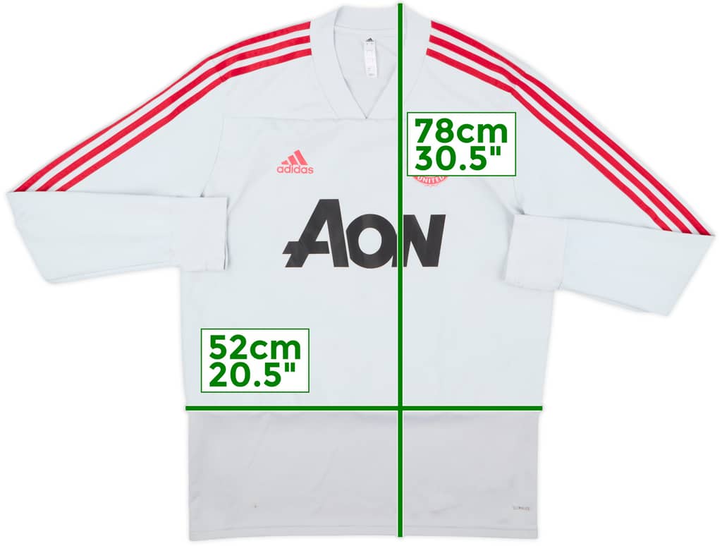 2018-19 Manchester United adidas Drill Top - 8/10 - (L)
