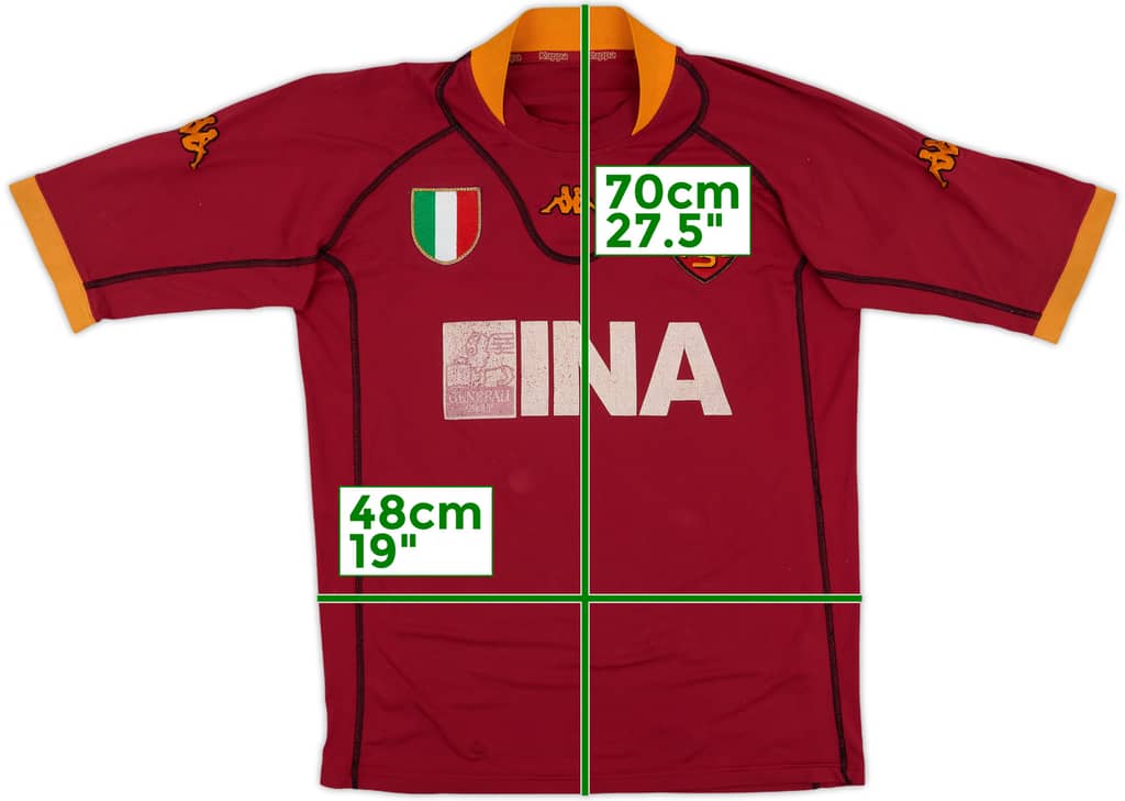 2001-02 Roma Home Shirt - 5/10 - (M)