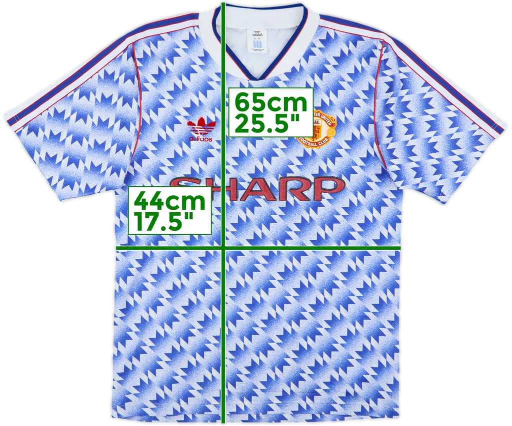 1990-92 Manchester United Away Shirt - 6/10 - (S)