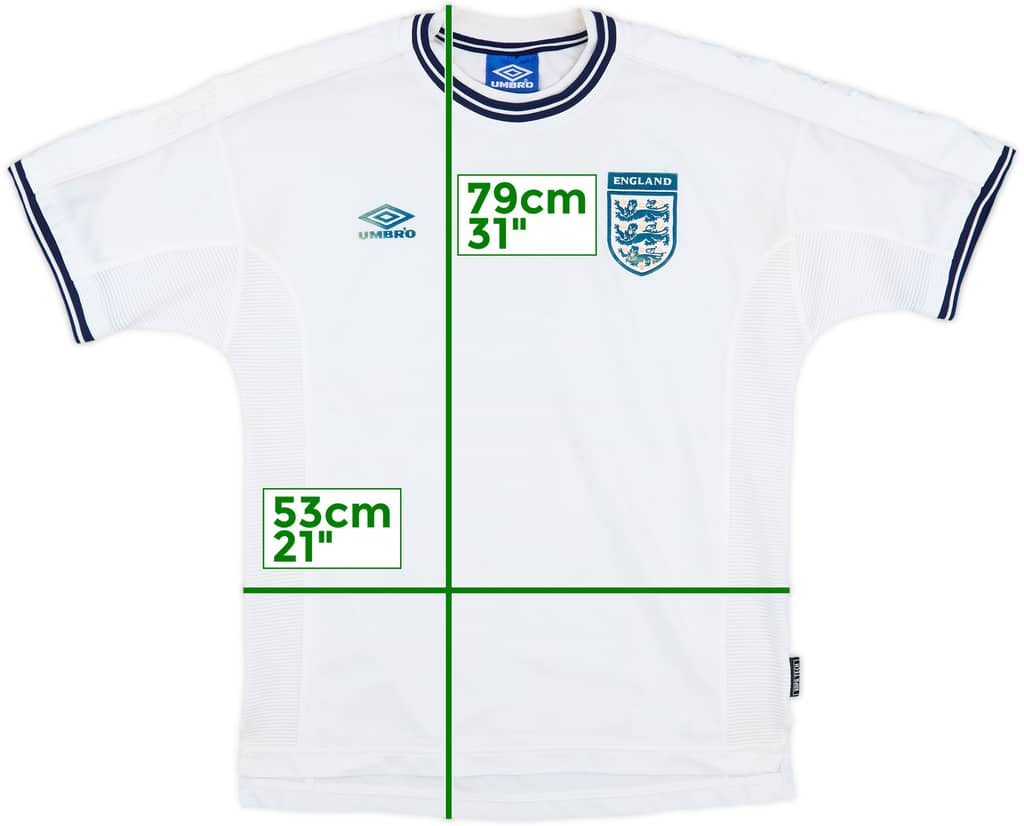 1999-01 England Home Shirt - 5/10 - (L)