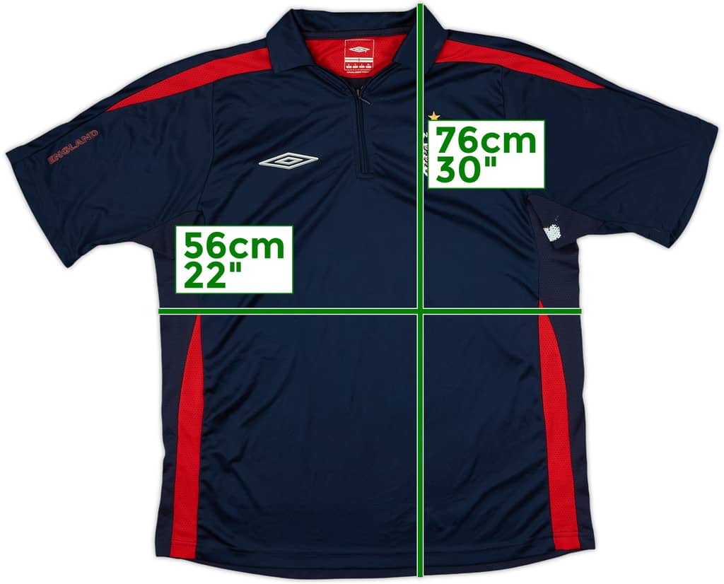2003-05 England Umbro 1/4 Zip Polo Shirt - 5/10 - (M)