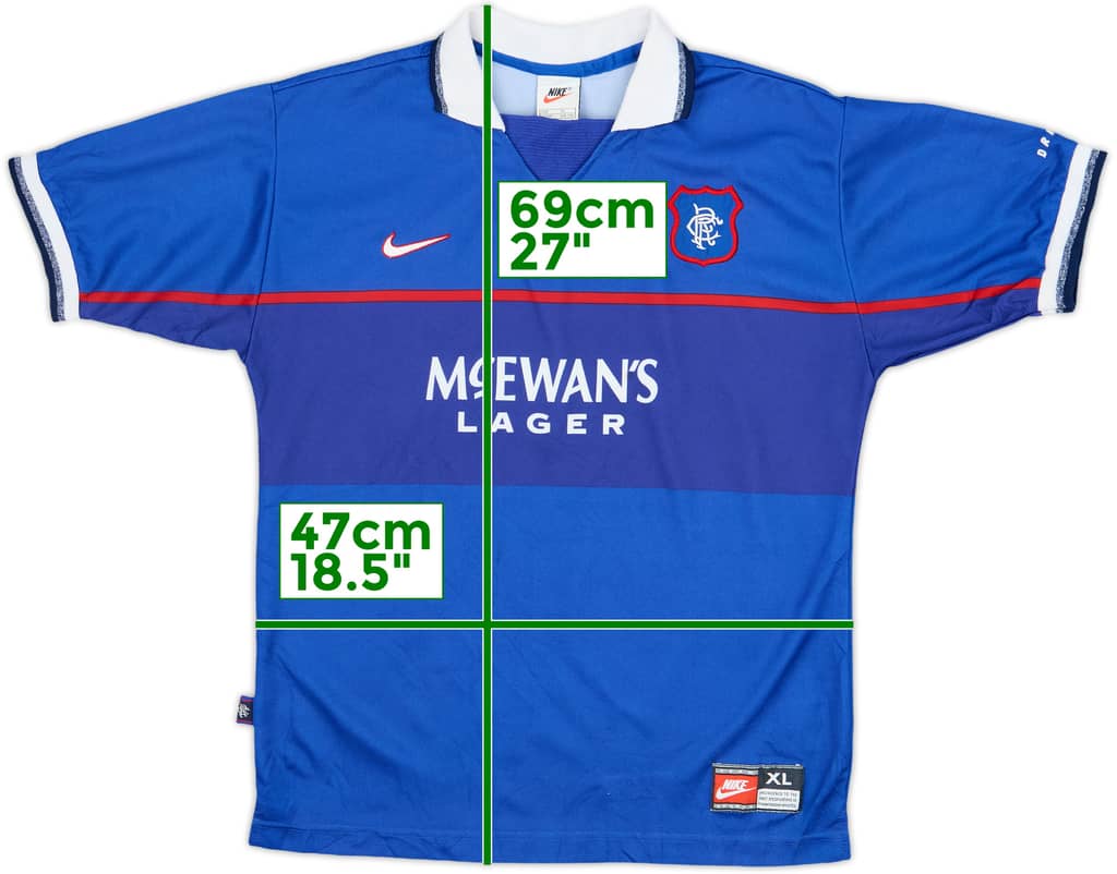 1997-99 Rangers Home Shirt - 7/10 - (XL.Boys)