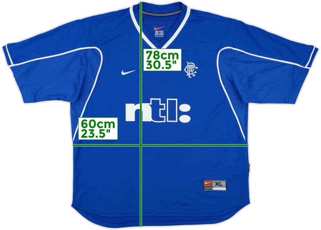 1999-01 Rangers Home Shirt - 6/10 - (XL)
