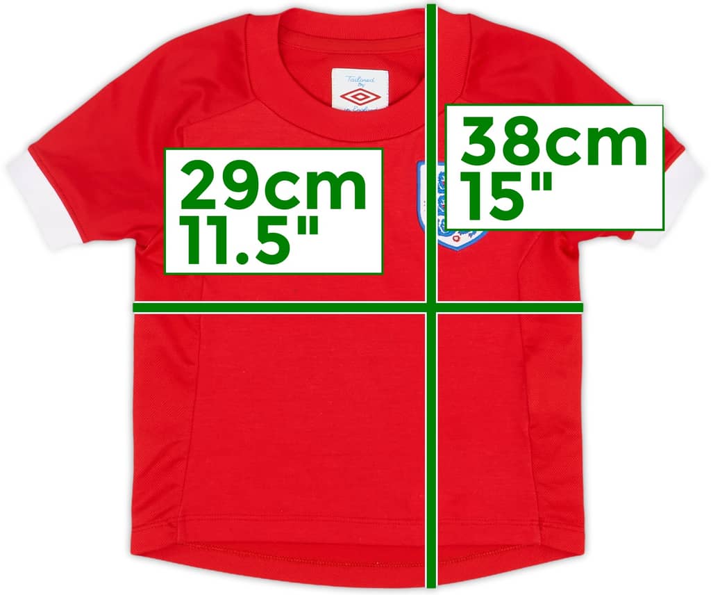 Camiseta de visitante de Inglaterra 2010-11 - 7/10 - (18-24 Meses)
