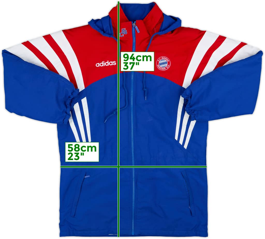1995-96 Bayern Munich adidas Padded Bench Coat - 8/10 - (M)