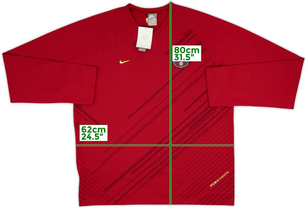 2007-08 Barcelona Nike Sweat Top (XXL)