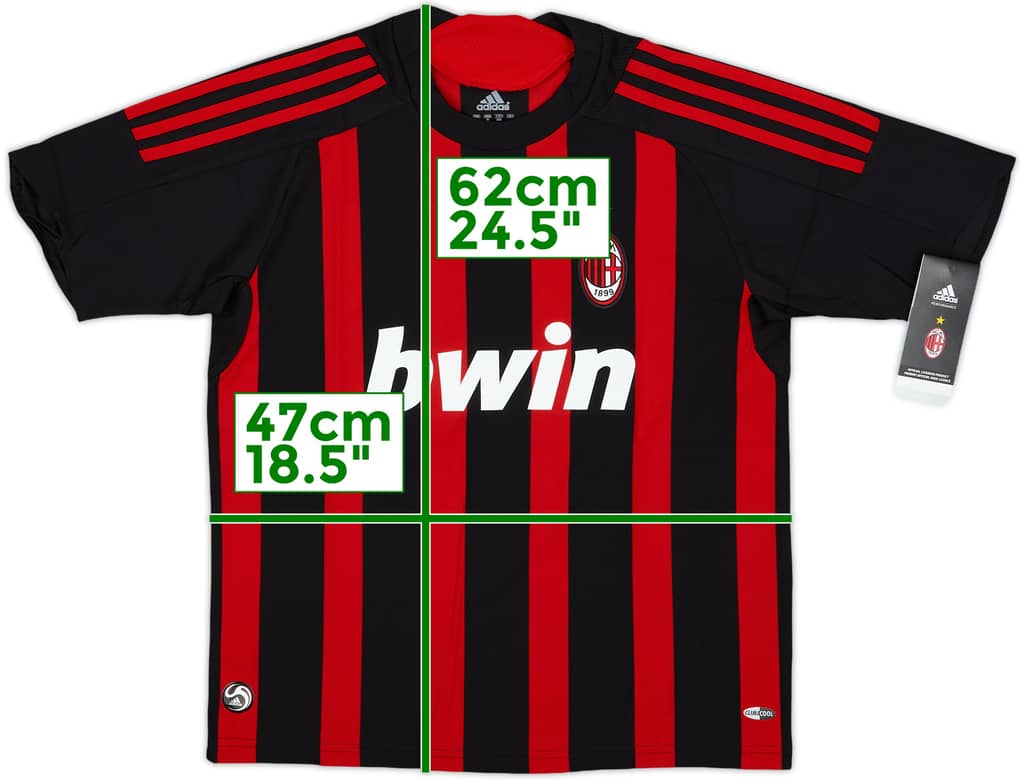 2008-09 AC Milan Home Shirt (M.Boys)