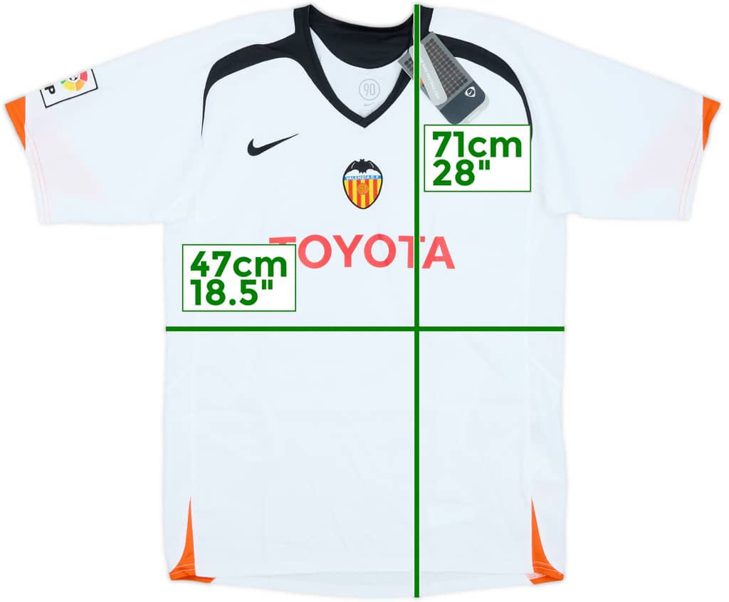 2005-06 Valencia Home Shirt (XL.Boys)