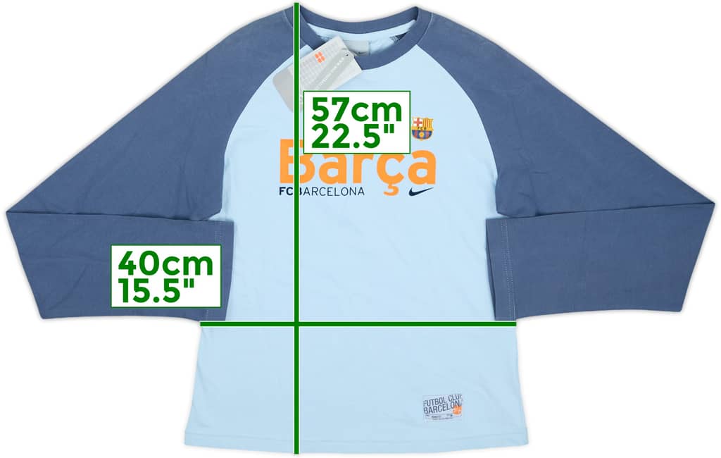2005-06 Barcelona Nike Cotton L/S Tee (Women's M)