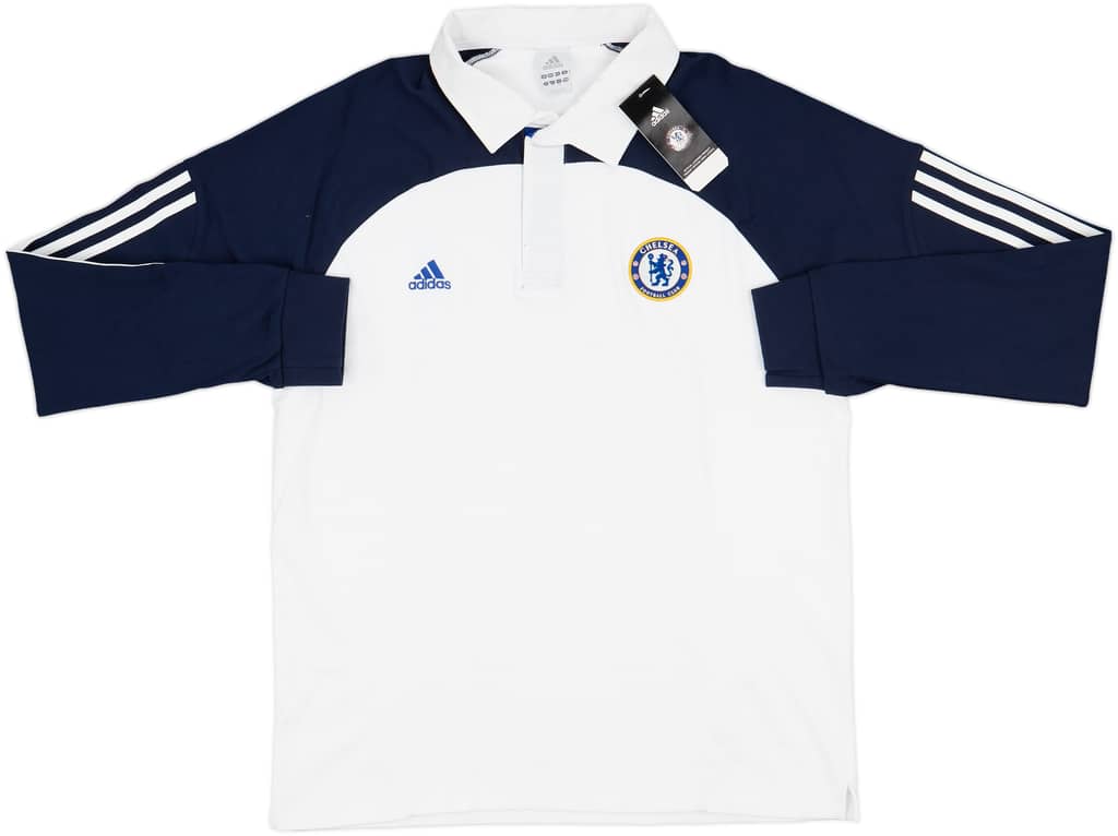 2007-08 Chelsea adidas Rugby Polo L/S Shirt (L)