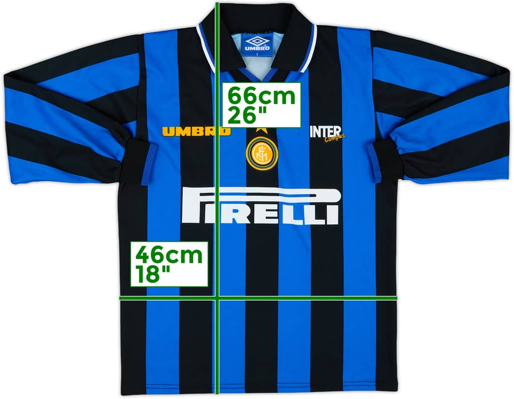 1997-98 Inter Milan Summer Campus L/S Shirt - 8/10 - (S)