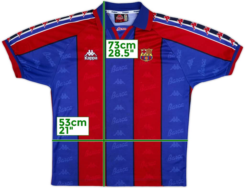 1995-97 Barcelona Home Shirt - 8/10 - (L)