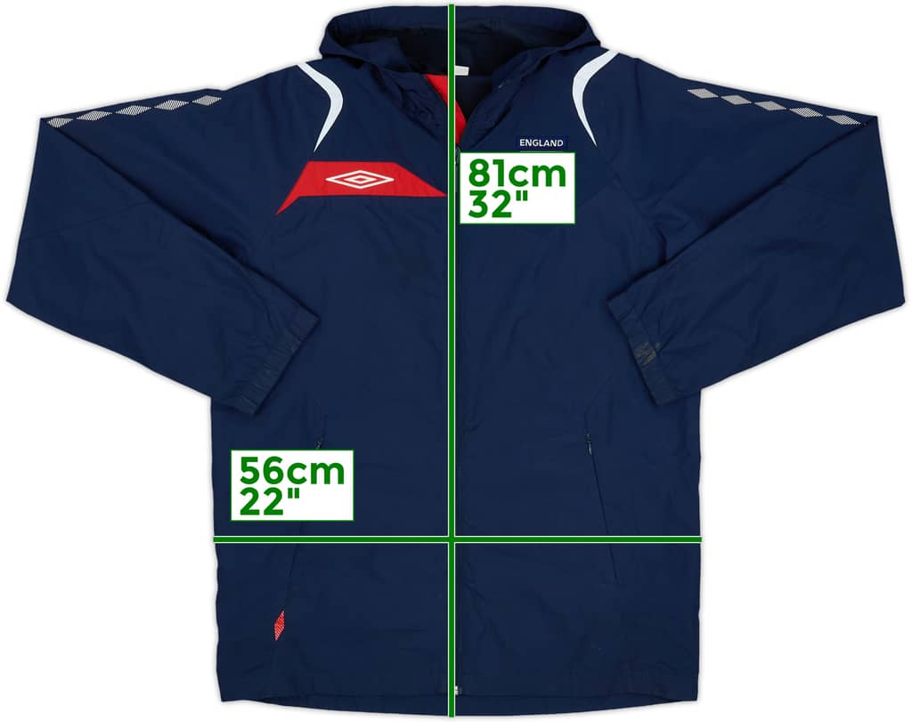 2007-08 England Umbro Hooded Track Jacket - 8/10 - (M)