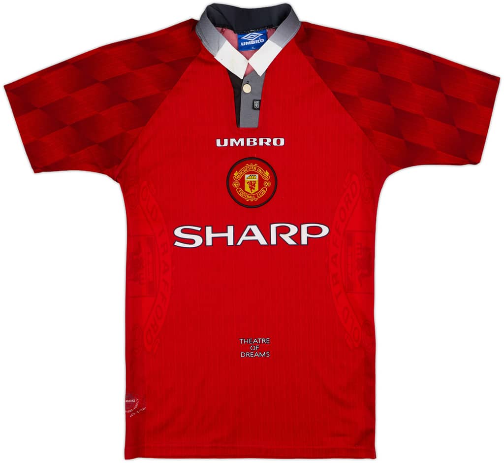 1996-98 Manchester United Home Shirt - 5/10 - (XL)