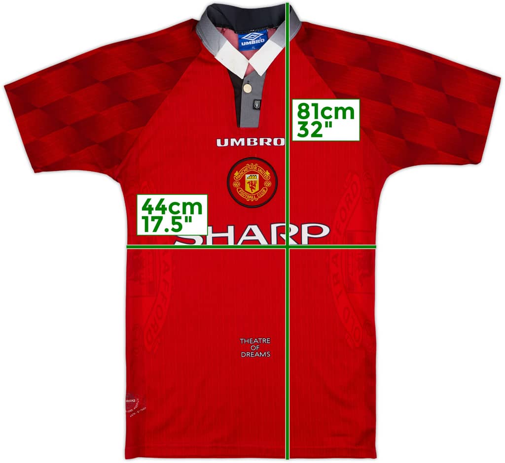 1996-98 Manchester United Home Shirt - 5/10 - (XL)