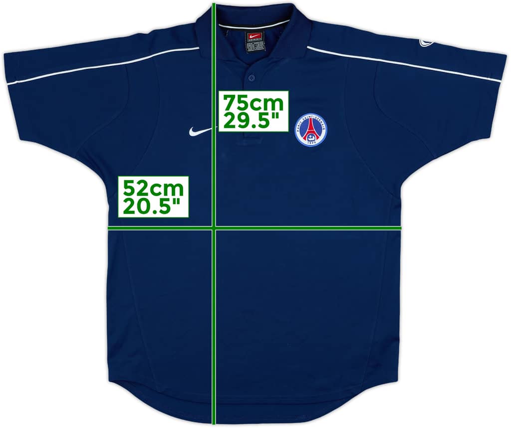 2001-02 Paris Saint-Germain Nike Polo Shirt - 8/10 - (M)