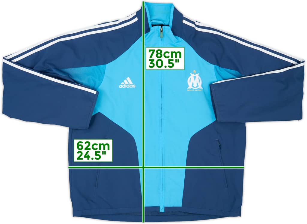 2004-05 Olympique Marseille adidas Track Jacket - 9/10 - (L/XL)