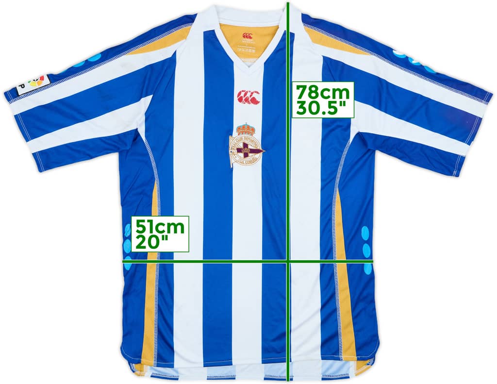 2007-08 Deportivo de La Coruna Home Shirt - 7/10 - (L)