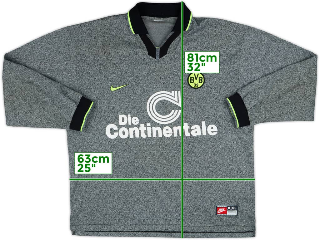 1997-98 Borussia Dortmund Away L/S Shirt - 8/10 - (XXL)
